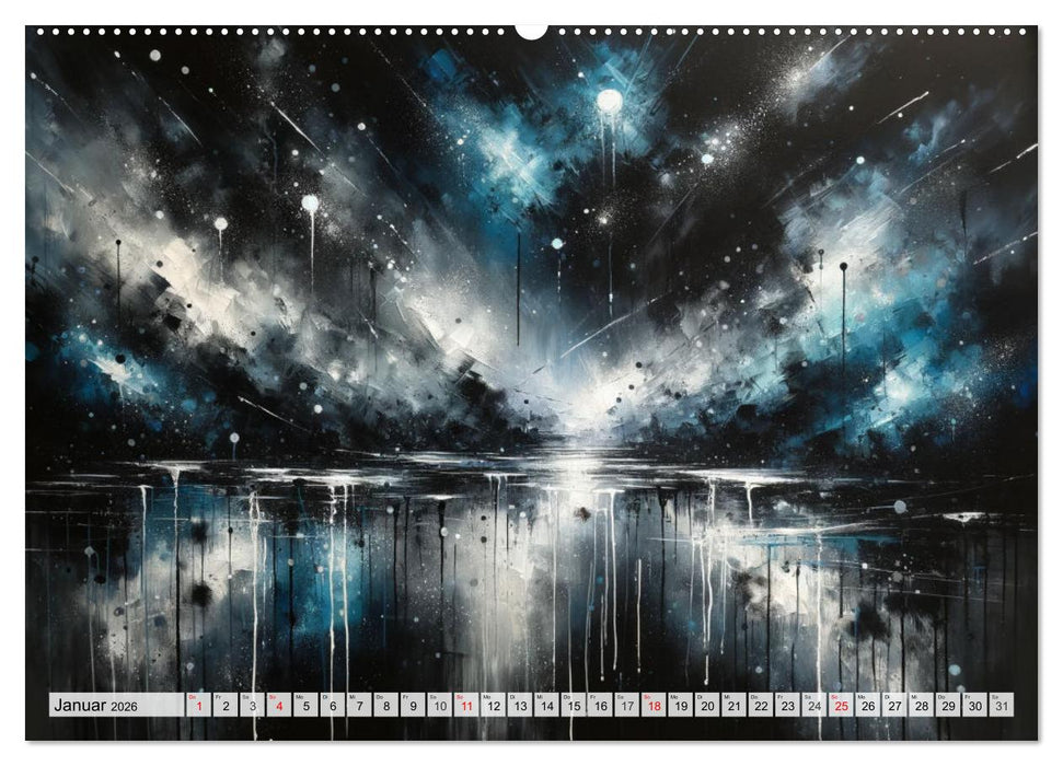 Action Painting: Die Energie der Gefühlslandschaften (CALVENDO Premium Wandkalender 2026)