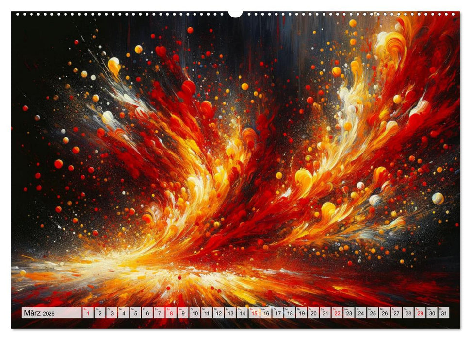 Action Painting: Die Energie der Gefühlslandschaften (CALVENDO Premium Wandkalender 2026)