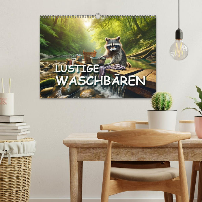 Lustige Waschbären (CALVENDO Wandkalender 2026)