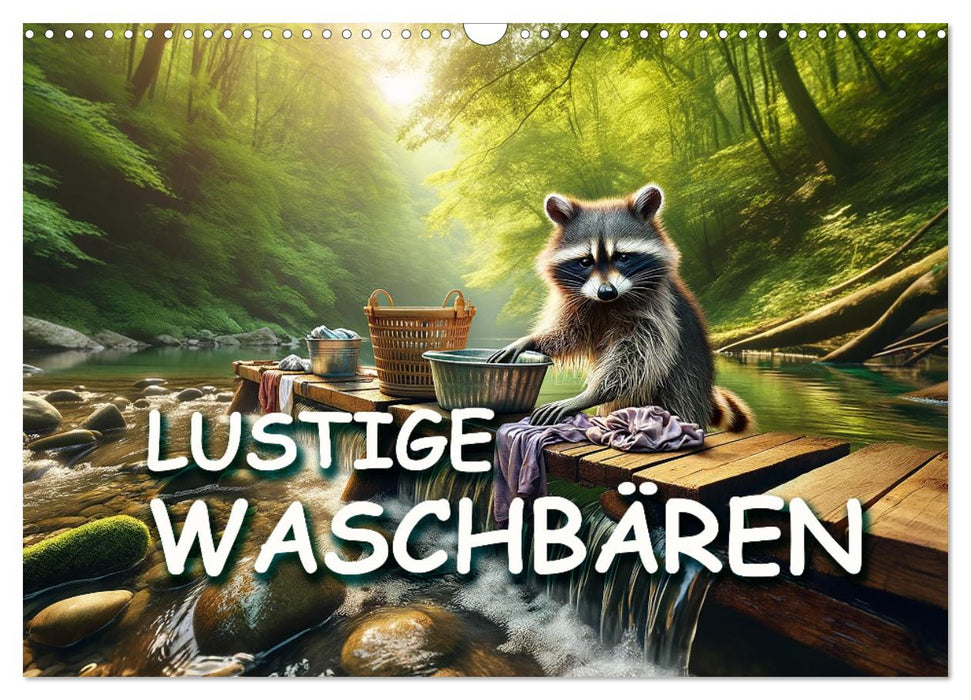 Lustige Waschbären (CALVENDO Wandkalender 2026)