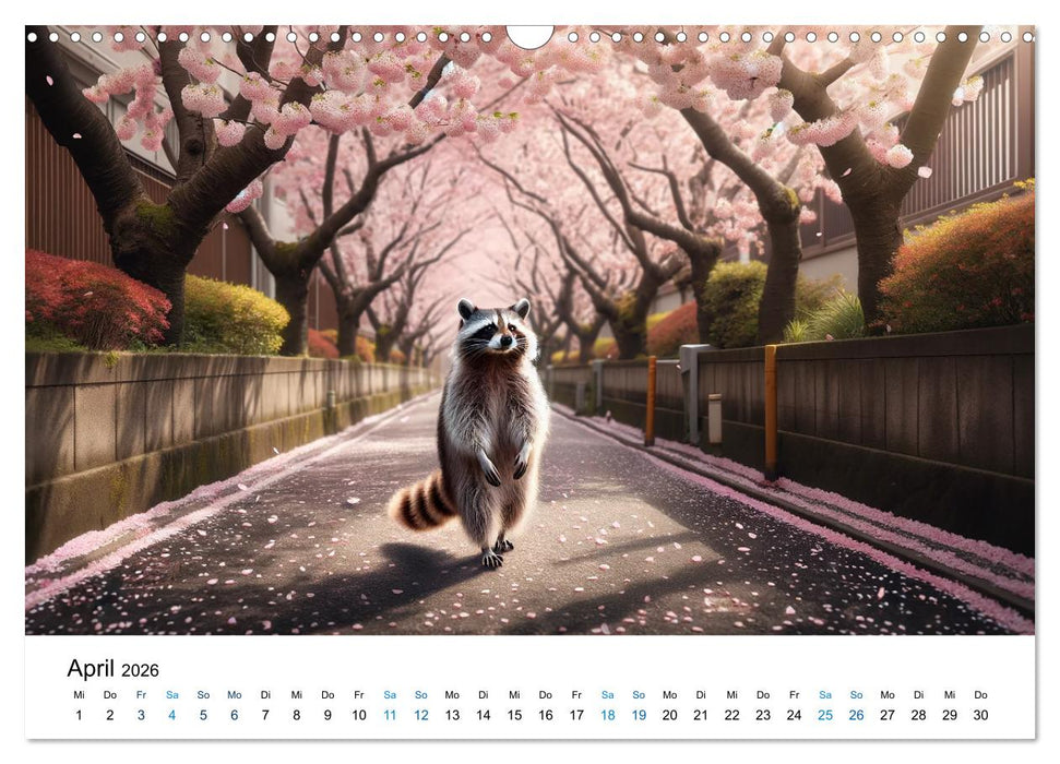 Lustige Waschbären (CALVENDO Wandkalender 2026)