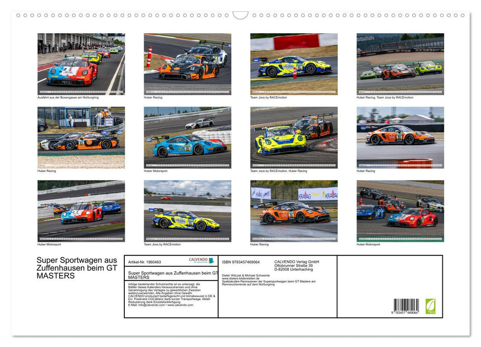 Super Sportwagen aus Zuffenhausen beim GT MASTERS (CALVENDO Wandkalender 2026)