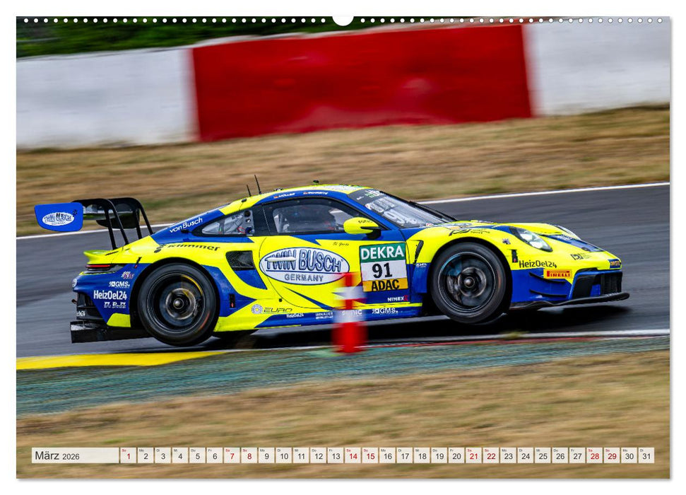 Super Sportwagen aus Zuffenhausen beim GT MASTERS (CALVENDO Wandkalender 2026)