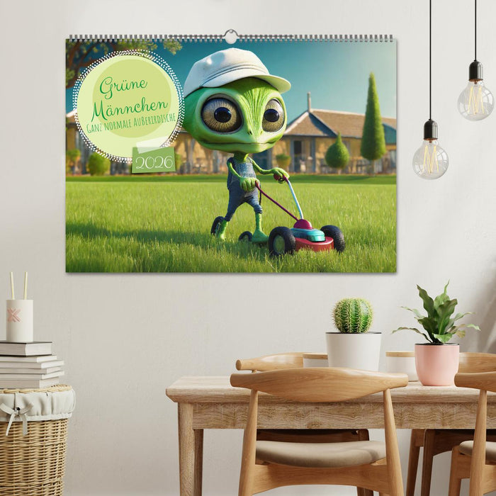 Grüne Männchen - Ganz normale Außerirdische (CALVENDO Wandkalender 2026)