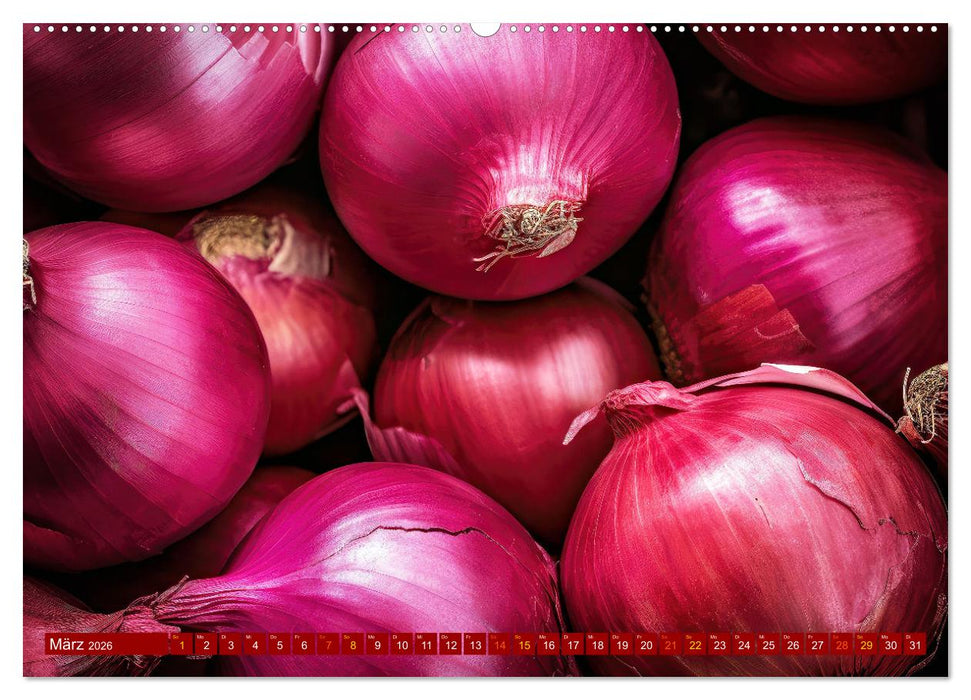 ROT - Gemüse und Obst - Voller Power (CALVENDO Premium Wandkalender 2026)