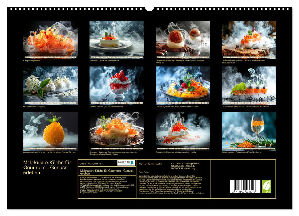Molekulare Küche für Gourmets - Genuss erleben (CALVENDO Premium Wandkalender 2026)