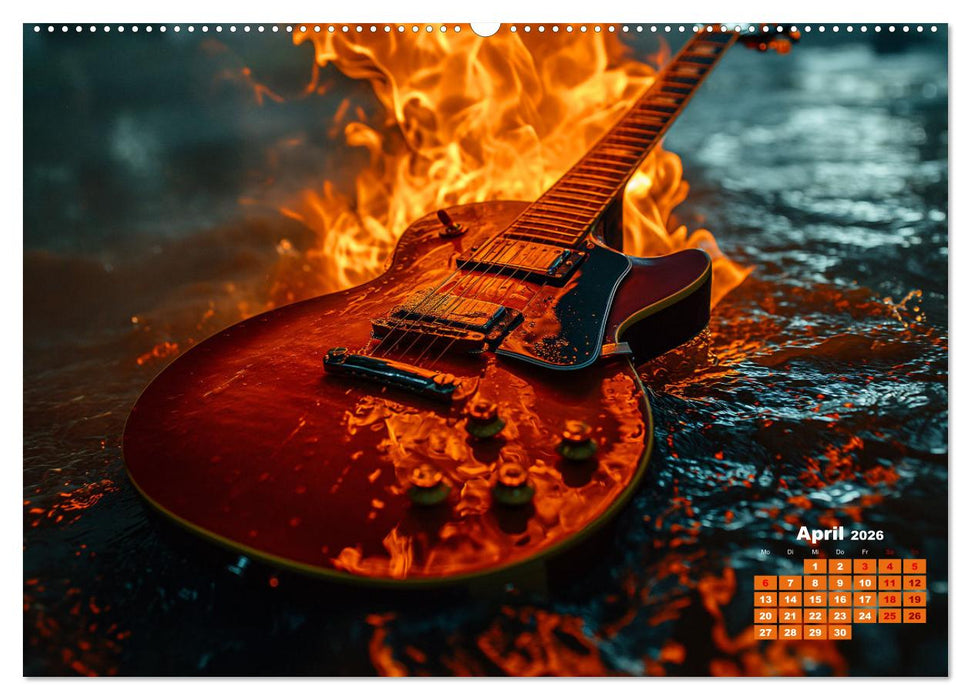 Sechs Saiten, Zwölf Monate - Der Gitarrenkalender (CALVENDO Premium Wandkalender 2026)