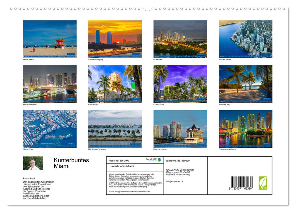 Kunterbuntes Miami (CALVENDO Premium Wandkalender 2026)