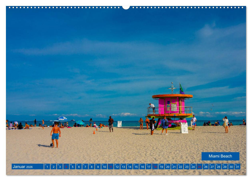 Kunterbuntes Miami (CALVENDO Premium Wandkalender 2026)