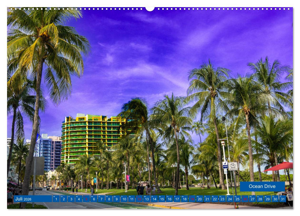 Kunterbuntes Miami (CALVENDO Premium Wandkalender 2026)
