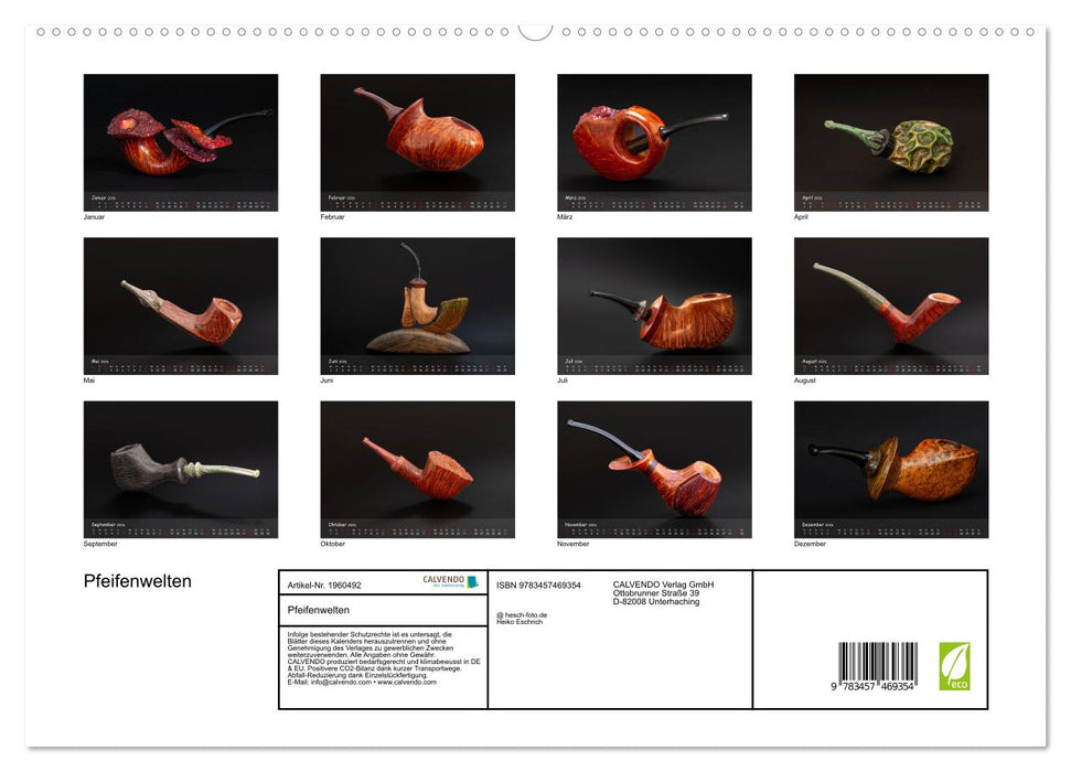 Pfeifenwelten (CALVENDO Premium Wandkalender 2026)