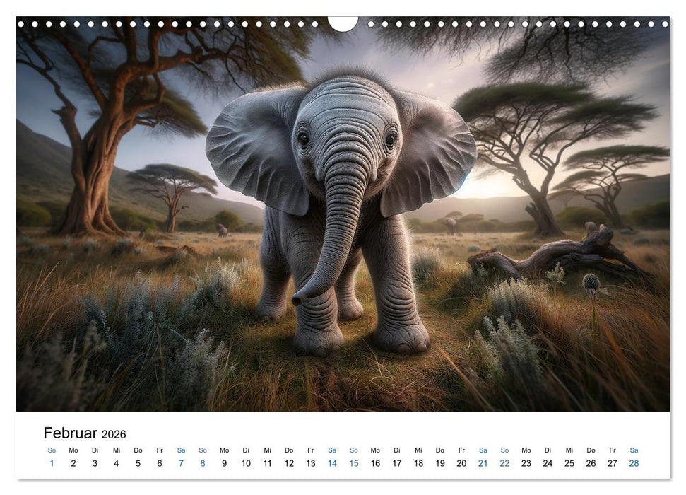 Baby-Tiere (CALVENDO Wandkalender 2026)