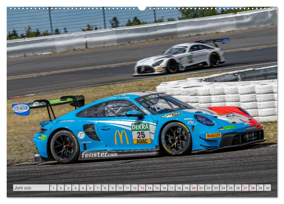 Super Sportwagen aus Zuffenhausen beim GT MASTERS (CALVENDO Premium Wandkalender 2026)
