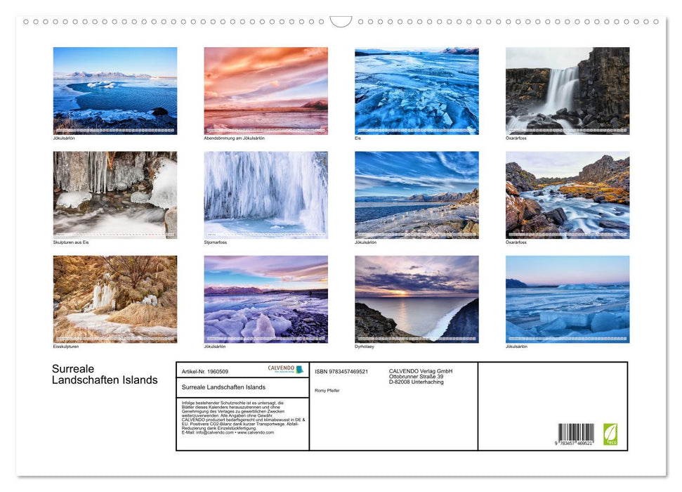 Surreale Landschaften Islands (CALVENDO Wandkalender 2026)