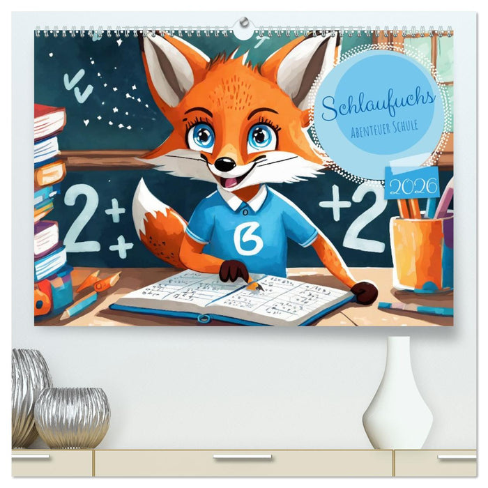Schlaufuchs - Abenteuer Schule (CALVENDO Premium Wandkalender 2026)