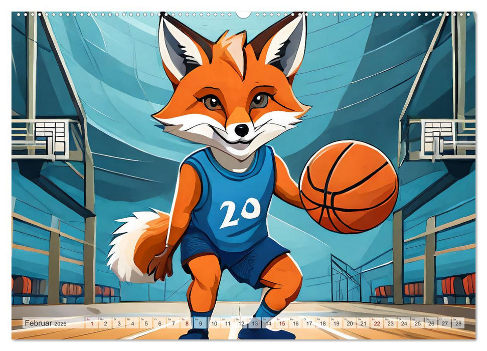 Schlaufuchs - Abenteuer Schule (CALVENDO Premium Wandkalender 2026)