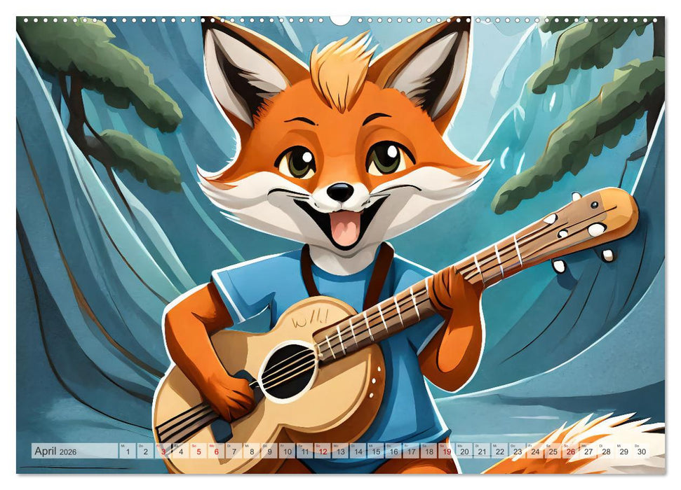 Schlaufuchs - Abenteuer Schule (CALVENDO Premium Wandkalender 2026)