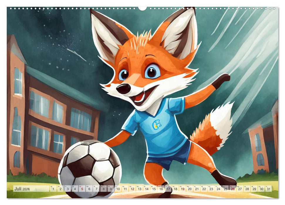 Schlaufuchs - Abenteuer Schule (CALVENDO Premium Wandkalender 2026)