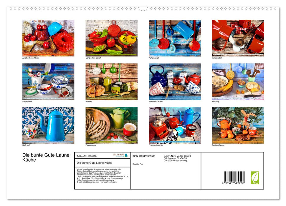Die bunte Gute Laune Küche (CALVENDO Premium Wandkalender 2026)
