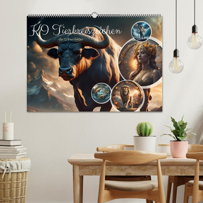 KI Tierkreiszeichen (CALVENDO Wandkalender 2026)