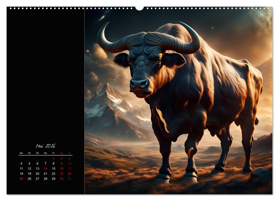 KI Tierkreiszeichen (CALVENDO Wandkalender 2026)