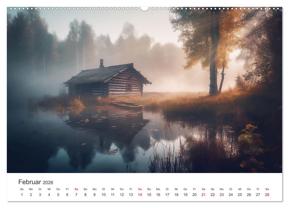 Hüttenzauber - Ein visueller Streifzug durch Norwegens Wildnis (CALVENDO Wandkalender 2026)