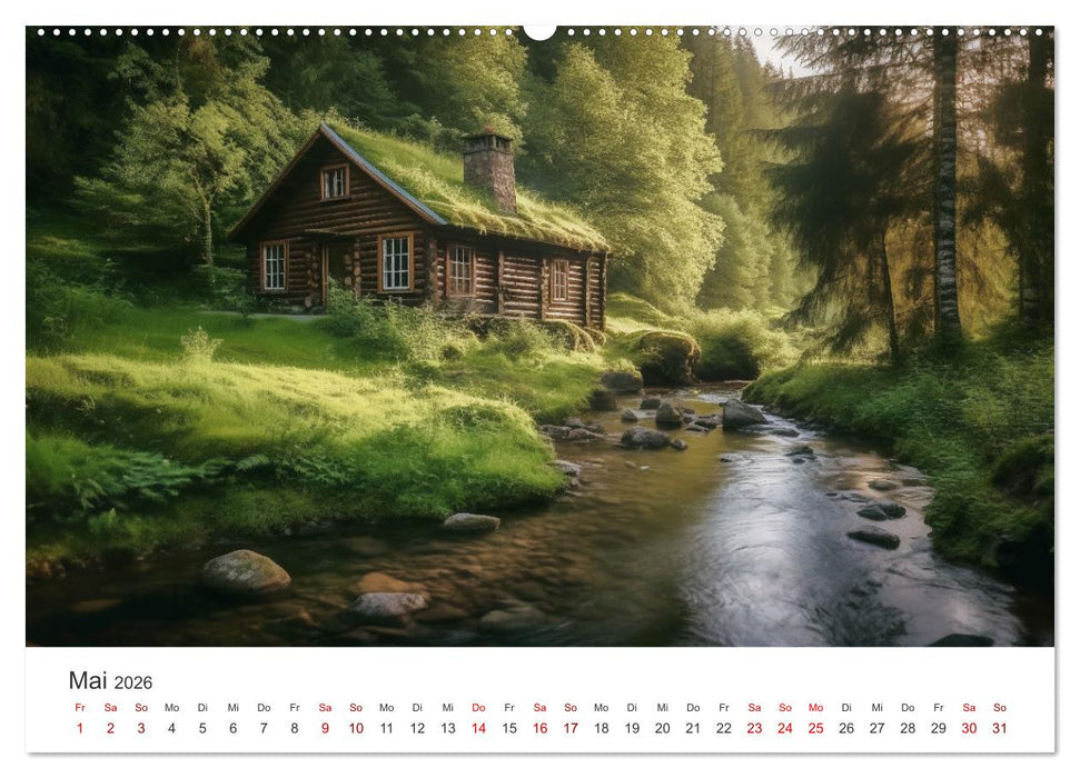 Hüttenzauber - Ein visueller Streifzug durch Norwegens Wildnis (CALVENDO Wandkalender 2026)