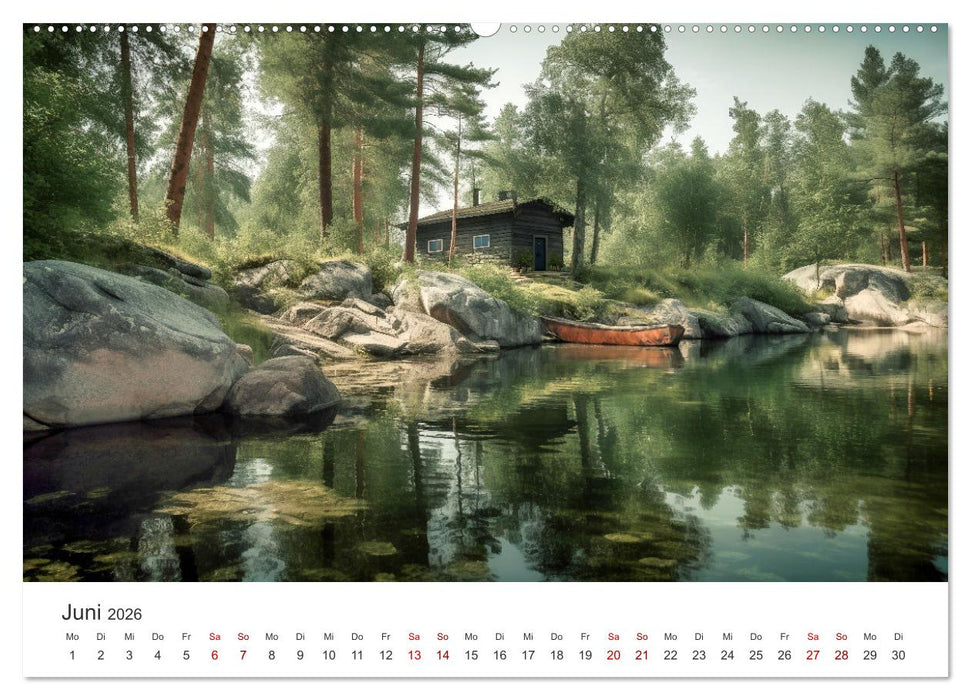 Hüttenzauber - Ein visueller Streifzug durch Norwegens Wildnis (CALVENDO Wandkalender 2026)