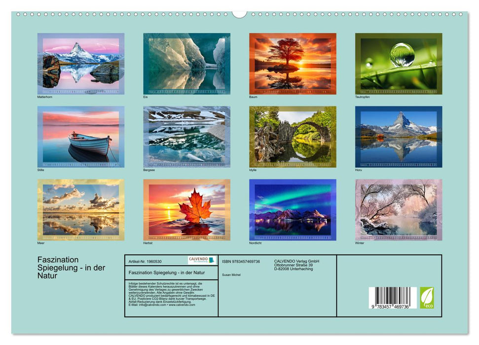 Faszination Spiegelung - in der Natur (CALVENDO Premium Wandkalender 2026)