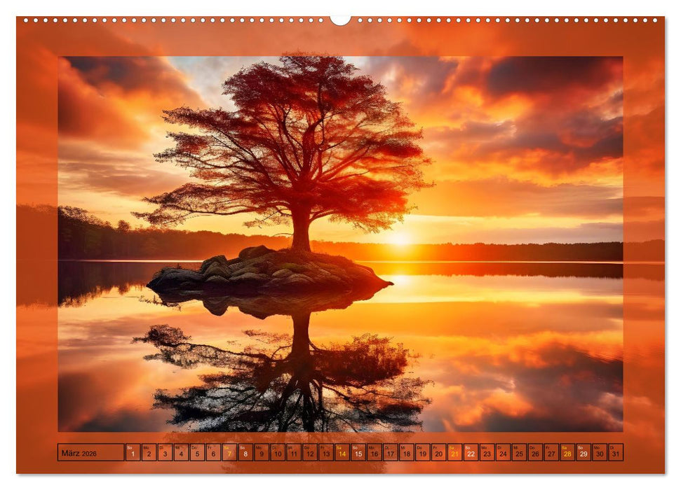 Faszination Spiegelung - in der Natur (CALVENDO Premium Wandkalender 2026)