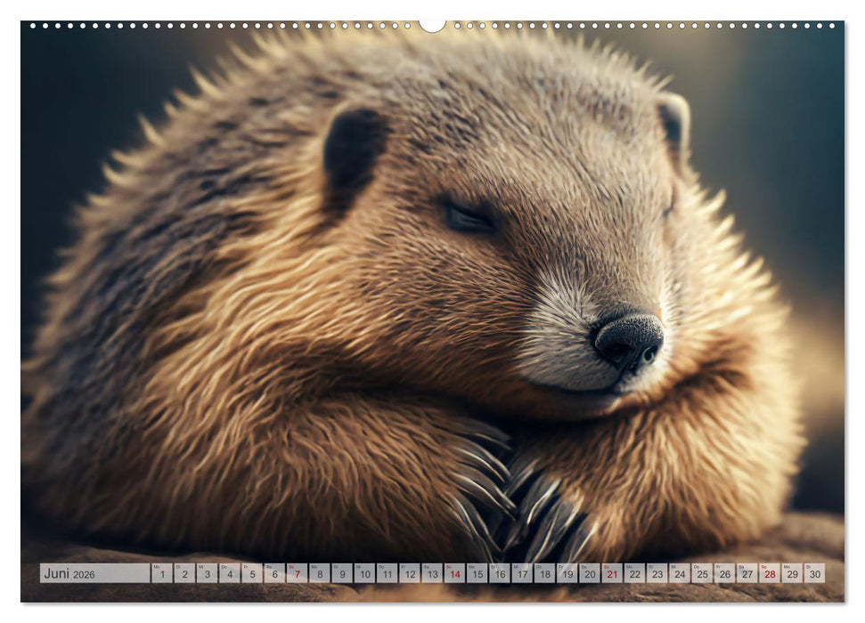 Traumhafte Ruhe - Ein Jahr mit süßen Schlafmützen (CALVENDO Wandkalender 2026)