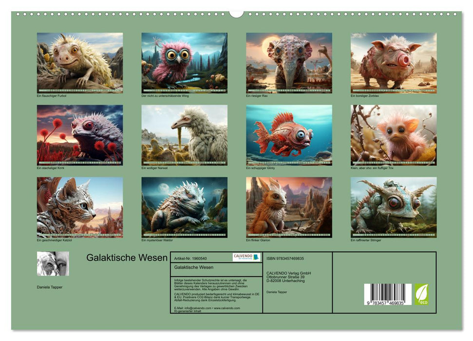 Galaktische Wesen (CALVENDO Premium Wandkalender 2026)
