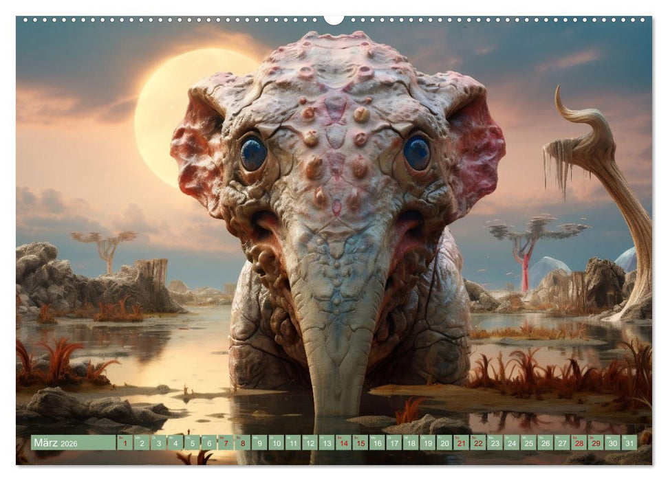 Galaktische Wesen (CALVENDO Premium Wandkalender 2026)