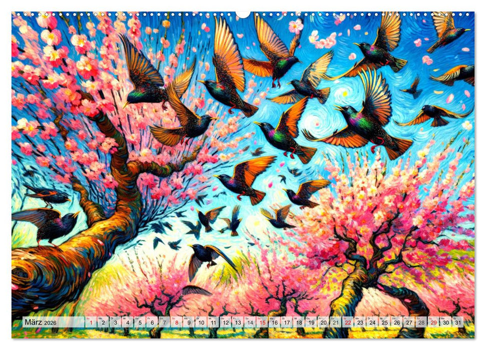 Eine Hommage an van Gogh (CALVENDO Premium Wandkalender 2026)