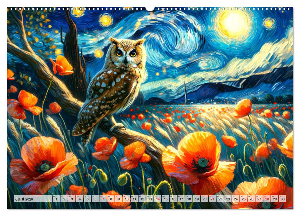 Eine Hommage an van Gogh (CALVENDO Premium Wandkalender 2026)