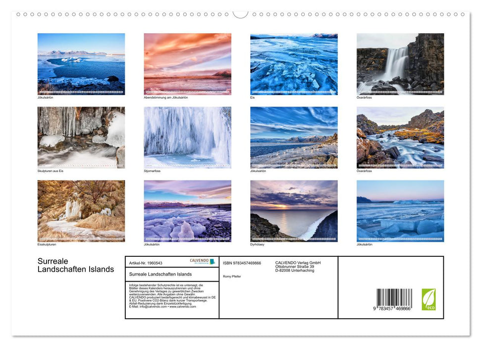 Surreale Landschaften Islands (CALVENDO Premium Wandkalender 2026)