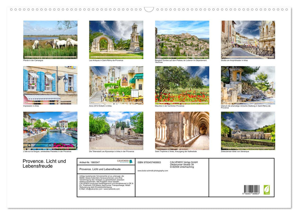 Provence. Licht und Lebensfreude (CALVENDO Wandkalender 2026)