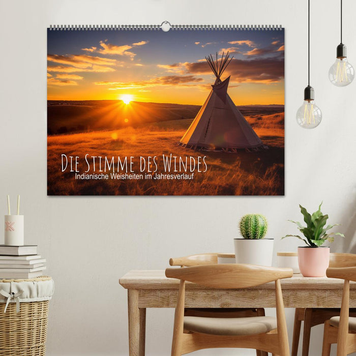 Die Stimme des Windes: Indianische Weisheiten im Jahresverlauf (CALVENDO Wandkalender 2026)