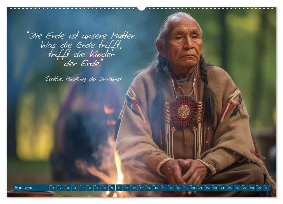 Die Stimme des Windes: Indianische Weisheiten im Jahresverlauf (CALVENDO Wandkalender 2026)