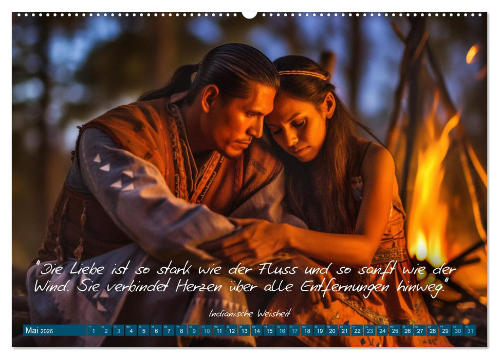 Die Stimme des Windes: Indianische Weisheiten im Jahresverlauf (CALVENDO Wandkalender 2026)