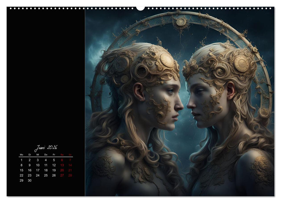 KI Tierkreiszeichen (CALVENDO Premium Wandkalender 2026)