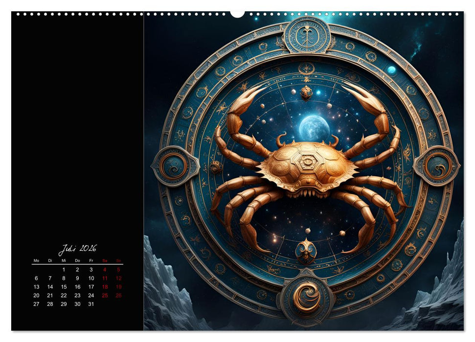 KI Tierkreiszeichen (CALVENDO Premium Wandkalender 2026)