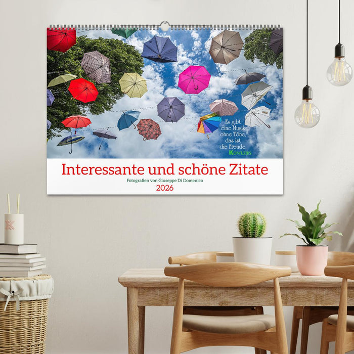 Interessante und schöne Zitate (CALVENDO Wandkalender 2026)