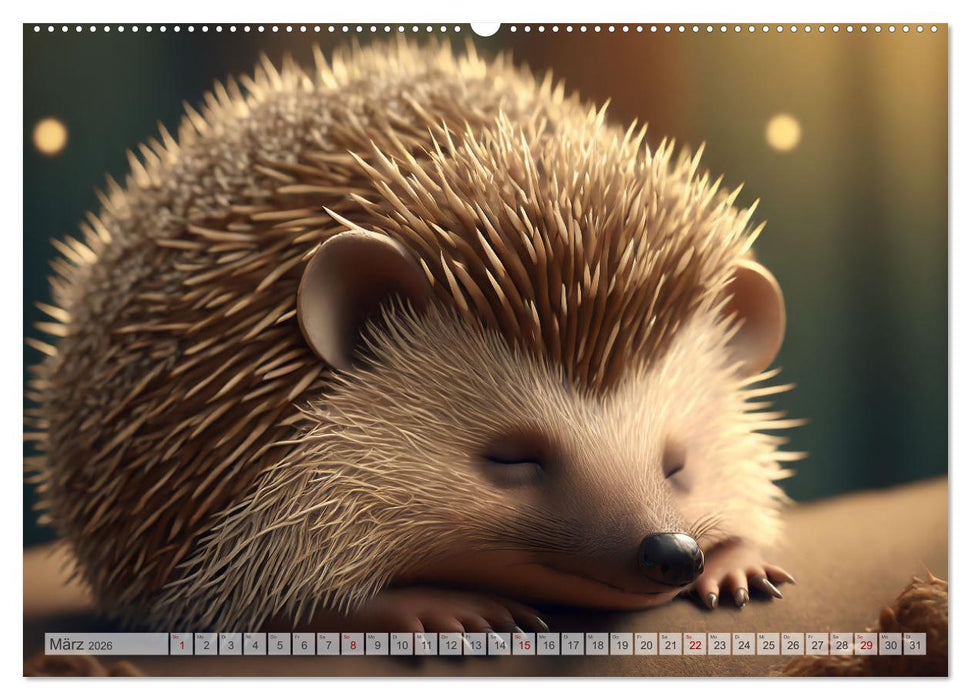 Traumhafte Ruhe - Ein Jahr mit süßen Schlafmützen (CALVENDO Premium Wandkalender 2026)
