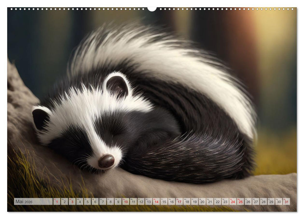 Traumhafte Ruhe - Ein Jahr mit süßen Schlafmützen (CALVENDO Premium Wandkalender 2026)