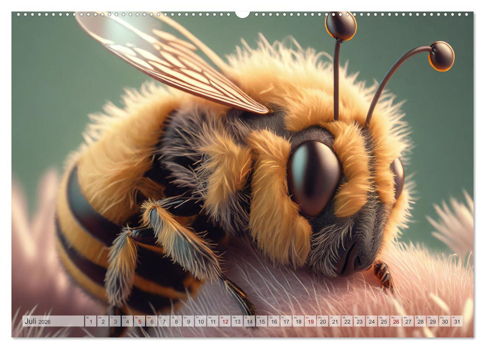 Traumhafte Ruhe - Ein Jahr mit süßen Schlafmützen (CALVENDO Premium Wandkalender 2026)