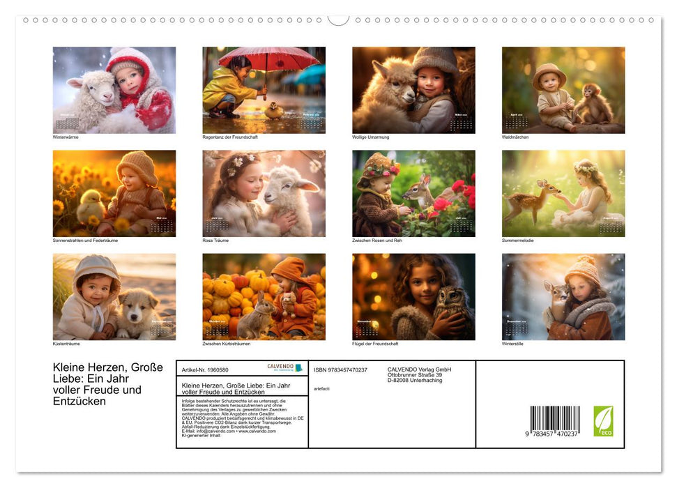 Kleine Herzen, Große Liebe: Ein Jahr voller Freude und Entzücken (CALVENDO Premium Wandkalender 2026)