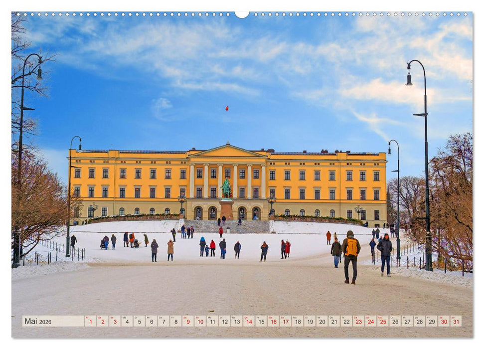 Winterliches Oslo (CALVENDO Wandkalender 2026)