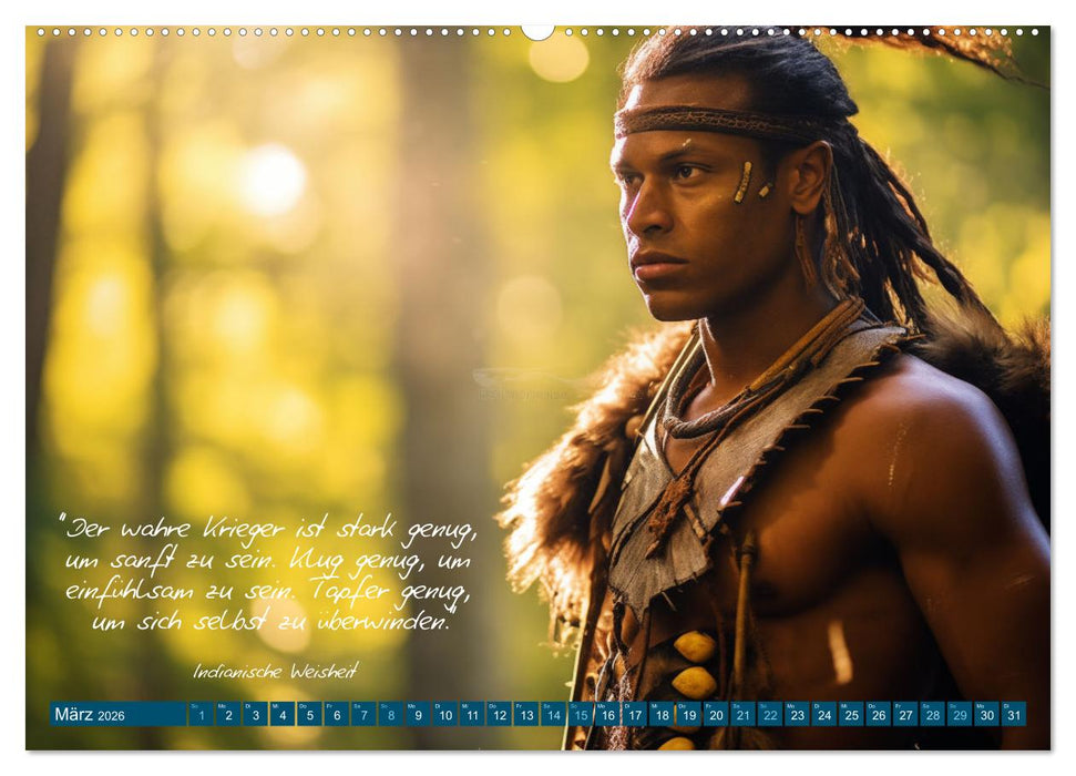 Die Stimme des Windes: Indianische Weisheiten im Jahresverlauf (CALVENDO Premium Wandkalender 2026)