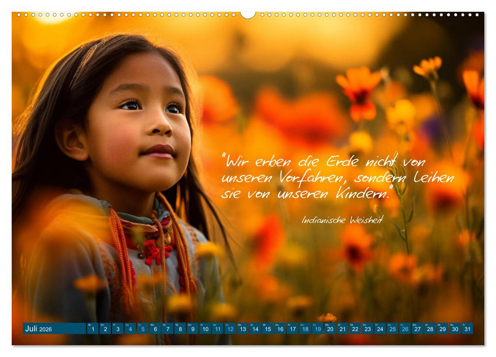 Die Stimme des Windes: Indianische Weisheiten im Jahresverlauf (CALVENDO Premium Wandkalender 2026)
